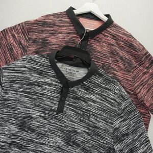 Under Armour XXL Iso-Chill Polo Shirt Lot of 2 Pink Black Space Golf Activewear